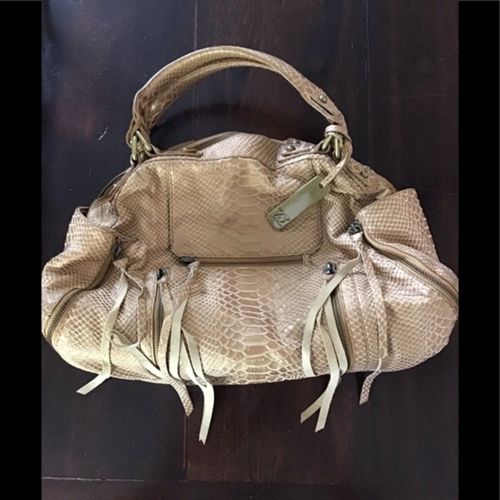 Botkier “Logan” Snake Embossed Leather Satchel